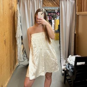 Strapless mini dress